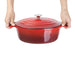 Vogue Red Oval Casserole Dish 6Ltr Vogue