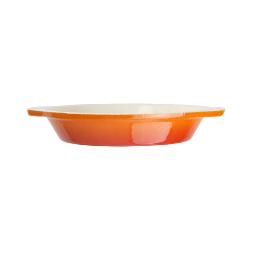 Vogue Orange Round Cast Iron Gratin Dish 400ml Vogue