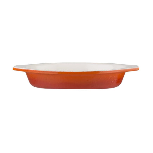 Vogue Orange Oval Cast Iron Gratin 650ml Vogue