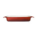 Vogue Red Rectangular Cast Iron Dish 2.8Ltr Vogue