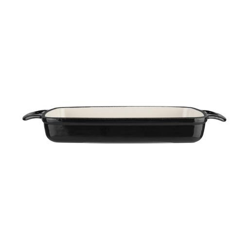 Vogue Black Rectangular Cast Iron Dish 1.8Ltr Vogue