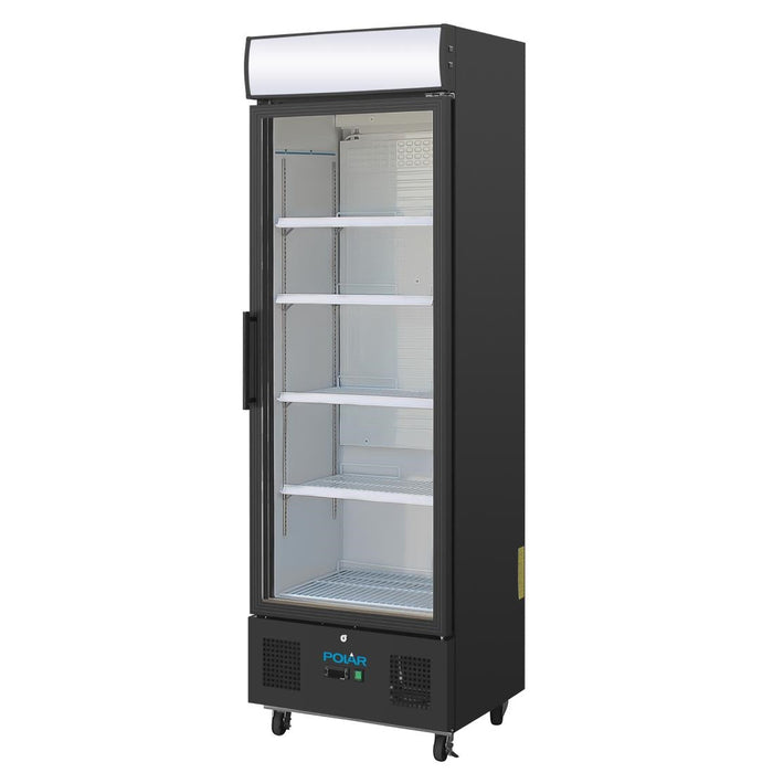 Polar G-Series Upright Display Fridge 368Ltr Black Polar