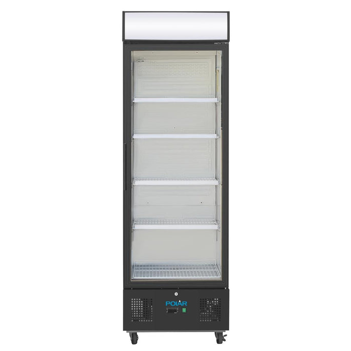 Polar G-Series Upright Display Fridge 368Ltr Black Polar