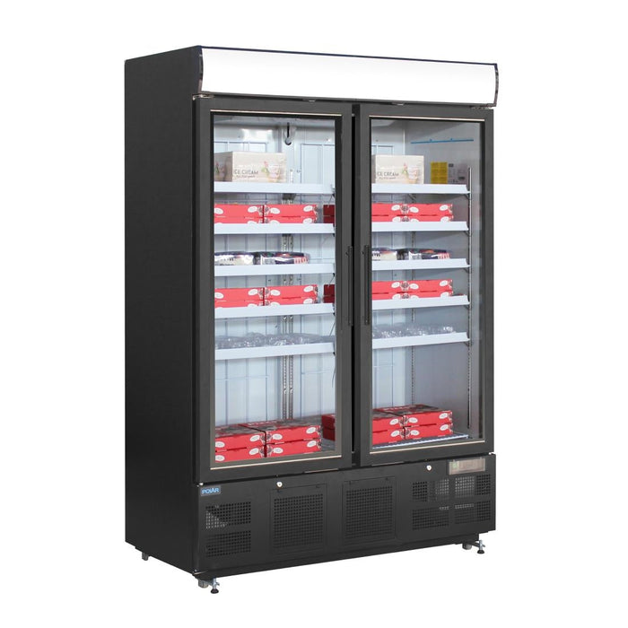 Polar G-Series Upright Display Freezer 920Ltr Black Polar