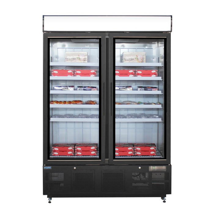 Polar G-Series Upright Display Freezer 920Ltr Black Polar