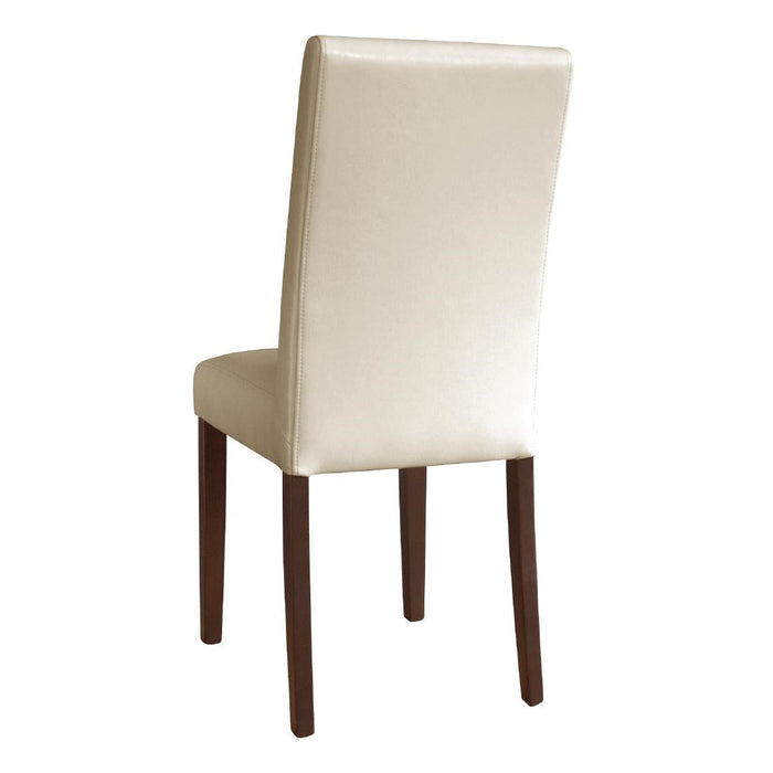 Bolero Faux Leather Dining Chairs Cream (2 Pack) Bolero