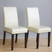 Bolero Faux Leather Dining Chairs Cream (2 Pack) Bolero
