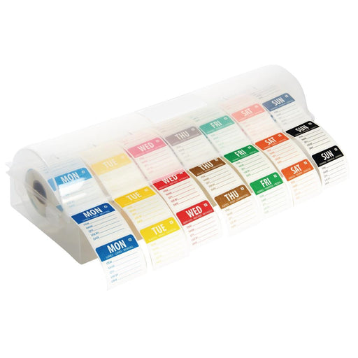 Hygiplas Dissolvable Colour Coded Food Labels with 2" Dispenser Hygiplas