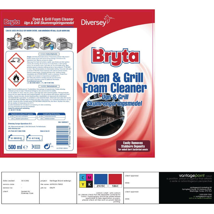 Bryta Foam Grill and Oven Cleaner Ready To Use 500ml Bryta