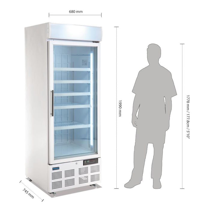 Polar G-Series Upright Display Freezer 412Ltr White Polar