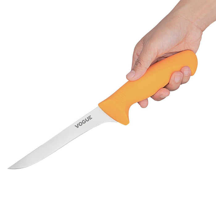 Vogue Soft Grip Pro Boning Knife Yellow 15cm Vogue