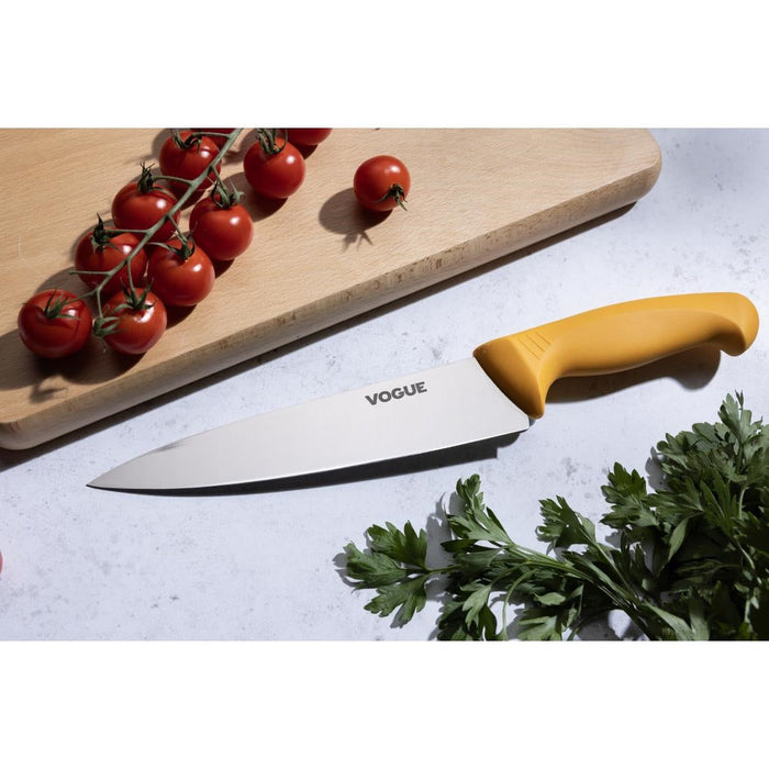 Vogue Soft Grip Pro Chef Knife Yellow 20cm Vogue