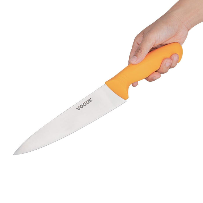 Vogue Soft Grip Pro Chef Knife Yellow 20cm Vogue