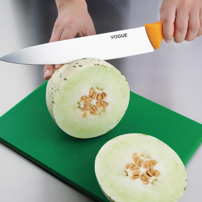 Vogue Soft Grip Pro Chef Knife Yellow 25.5cm Vogue