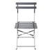 Bolero Perth Black Pavement Style Steel Folding Chairs (2 Pack) Bolero