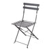 Bolero Perth Black Pavement Style Steel Folding Chairs (2 Pack) Bolero