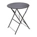 Bolero Perth Black Pavement Style Steel Table Round 600mm Bolero