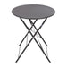 Bolero Perth Black Pavement Style Steel Table Round 600mm Bolero