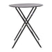 Bolero Perth Black Pavement Style Steel Table Round 600mm Bolero