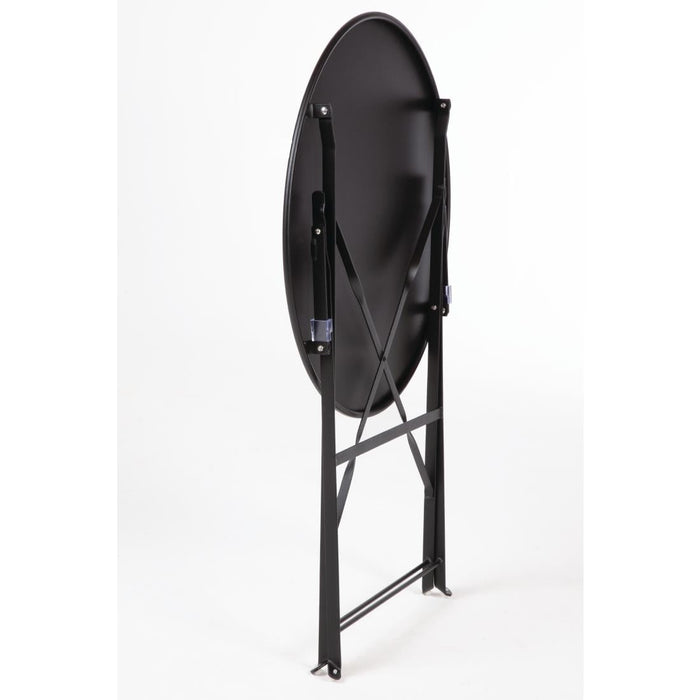 Bolero Perth Black Pavement Style Steel Table Round 600mm Bolero