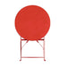Bolero Perth Red Pavement Style Steel Table Round 600mm Bolero