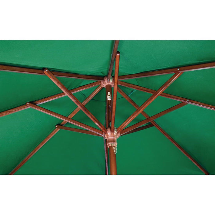 Bolero Square Double Pulley Parasol 2.5m Diameter Green Bolero