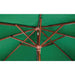 Bolero Square Double Pulley Parasol 2.5m Diameter Green Bolero
