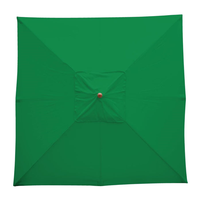 Bolero Square Double Pulley Parasol 2.5m Diameter Green Bolero