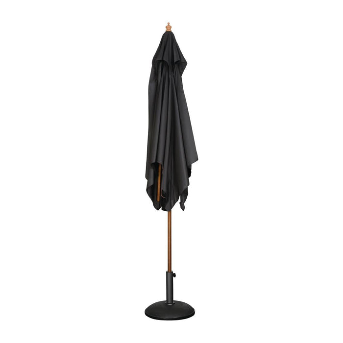 Bolero Square Double Pulley Parasol 2.5m Diameter Black Bolero