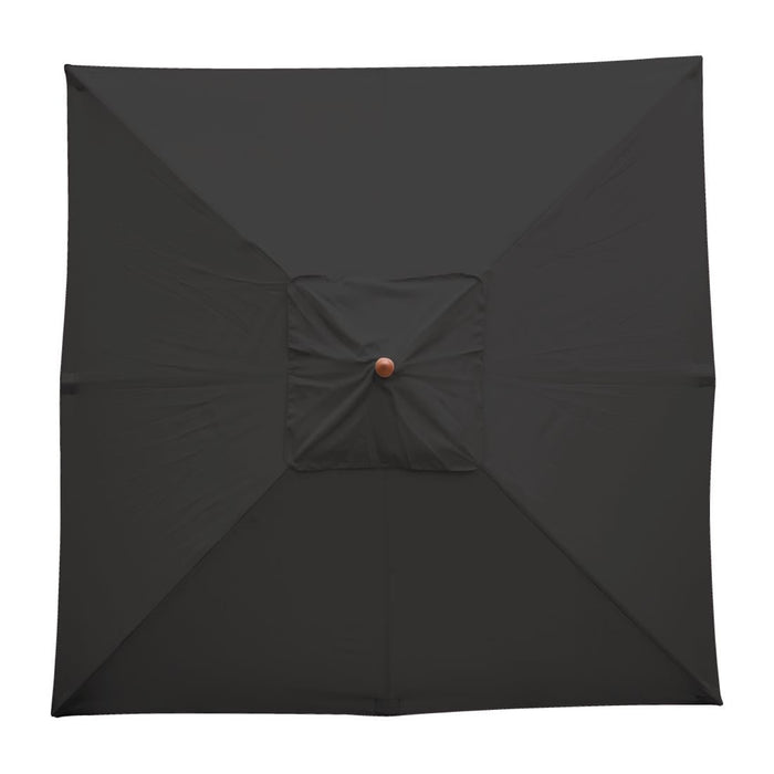Bolero Square Double Pulley Parasol 2.5m Diameter Black Bolero