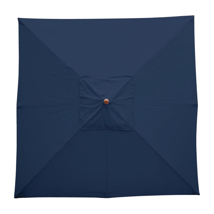 Bolero Square Double Pulley Parasol 2.5m Diameter Navy Blue Bolero