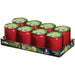 Bolsius Star Light Red Glass Candle Jars (8 Pack) Bolsius