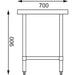 Vogue Stainless Steel Prep Table 900mm Vogue