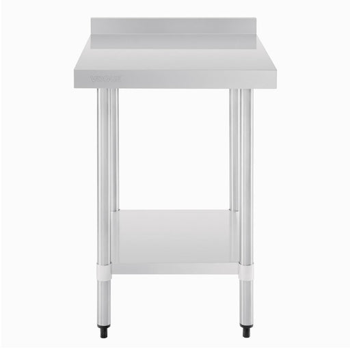 Vogue Stainless Steel Table with Upstand 600mm Vogue