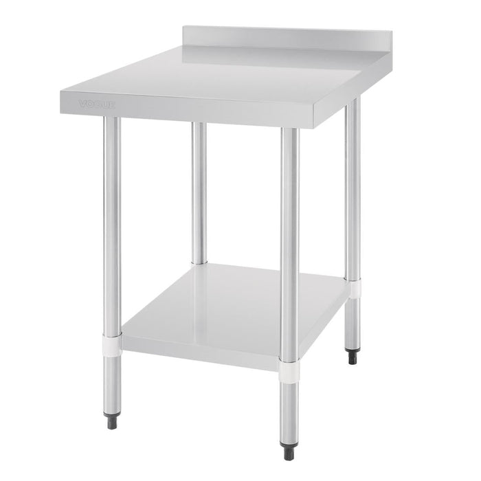 Vogue Stainless Steel Table with Upstand 600mm Vogue