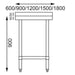 Vogue Stainless Steel Table with Upstand 600mm Vogue