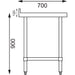 Vogue Stainless Steel Table with Upstand 1500mm Vogue