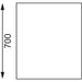 Vogue Stainless Steel Table with Upstand 600mm Vogue