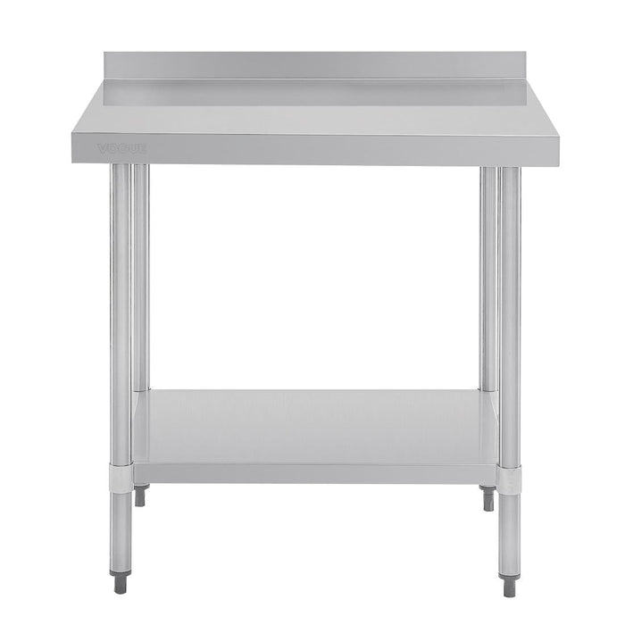 Vogue Stainless Steel Table with Upstand 900mm Vogue