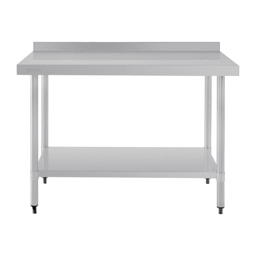 Vogue Stainless Steel Table with Upstand 1200mm Vogue