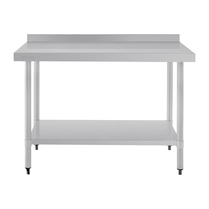 Vogue Stainless Steel Table with Upstand 1200mm Vogue