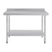Vogue Stainless Steel Table with Upstand 1200mm Vogue