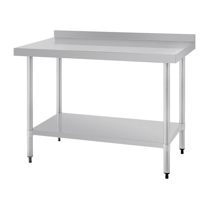 Vogue Stainless Steel Table with Upstand 1200mm Vogue