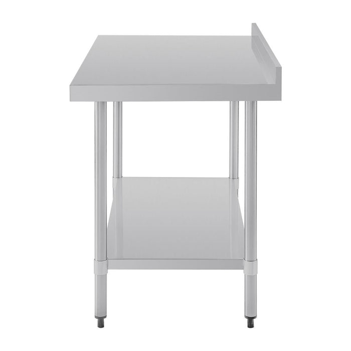 Vogue Stainless Steel Table with Upstand 1200mm Vogue