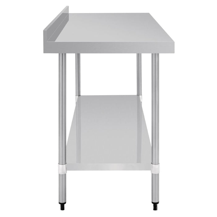 Vogue Stainless Steel Table with Upstand 1800mm Vogue