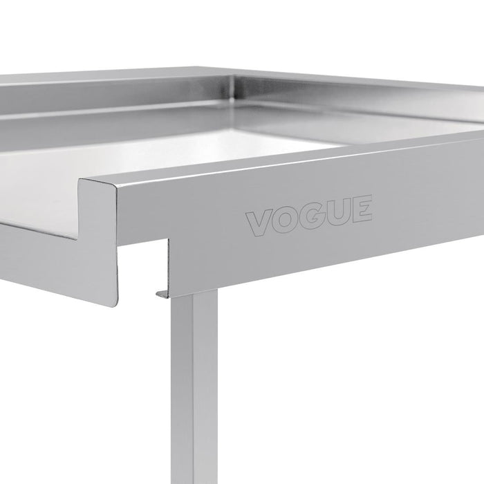 Vogue Pass Through Dishwash Table Left 600mm Vogue