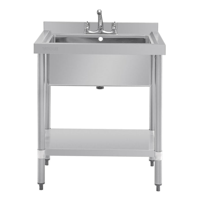 Vogue Stainless Steel Midi Pot Wash Sink with Undershelf Vogue