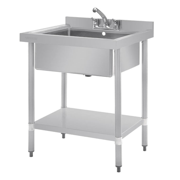 Vogue Stainless Steel Midi Pot Wash Sink with Undershelf Vogue