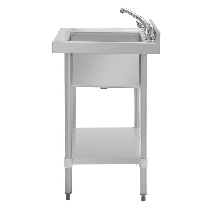 Vogue Stainless Steel Midi Pot Wash Sink with Undershelf Vogue