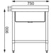 Vogue Stainless Steel Midi Pot Wash Sink with Undershelf Vogue